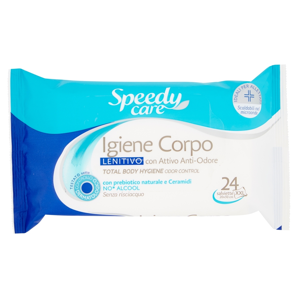 Speedy care Igiene Corpo Lenitivo con Attivo Anti-Odore 24 pz